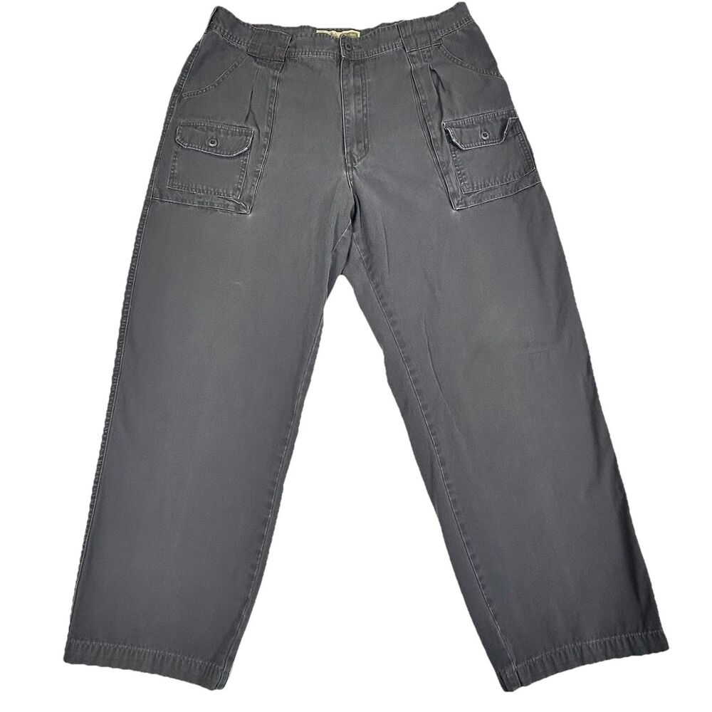 CABELA'S 7-Pocket Hiker Pants Mens 38 X 28 Grey Legendary Cotton Camping Outdoor
